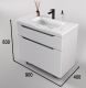 Тумба под раковину Style Line Марелла 90 Люкс Plus СС-00002416 белый матовый