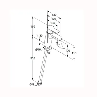 Смеситель для раковины Kludi Pure&Easy 371980565WR4 хром