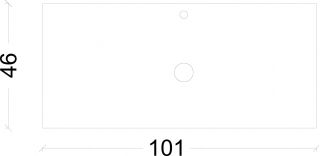 Столешница Armadi Art Vallessi 100см белый 840-100-W