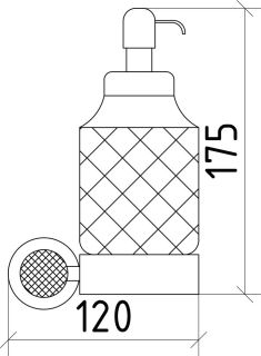 Дозатор Boheme Royal Crystal золото 10932-G