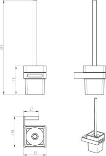 Щётка для туалета Boheme Q золото 10954-G