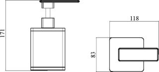 Дозатор Boheme белый/хром 10969-W-CR