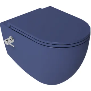 Подвесной унитаз Isvea Infinity 10NFS1005I-2Z безободковый с функцией биде синий матовый