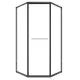 Душевой уголок Timo T35R 100x100 см правый чёрный