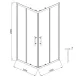 Душевой уголок Timo T37 100x100 см никель