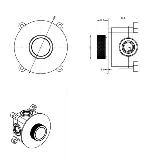 Встраиваемый смеситель для душа Boheme Tech 154-4-CB автоматический брашированная медь