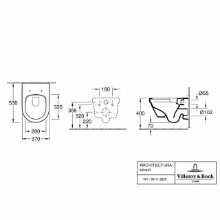 Унитаз подвесной Villeroy Boch Architectura 4694HR01 с сиденьем Микролифт
