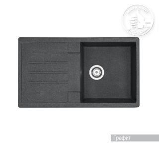 Мойка кухонная Акватон Верона 1A710032VR210 графит 86см