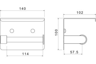 Бумагодержатель Aquatek Европа AQ4939MB черный