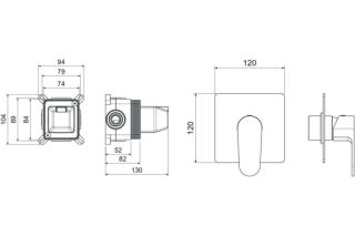 Смеситель для душа Aquatek Оберон AQ1266CR хром