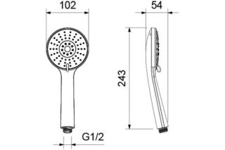 Ручной душ Aquatek AQ2009CR хром