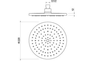 Верхний душ Aquatek AQ2086CR хром