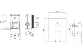 Смеситель для душа Aquatek Оберон AQ1246MB черный