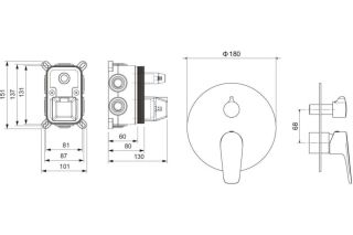 Смеситель для душа Aquatek Бетта AQ1147MB черный