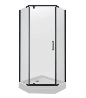 Душевой уголок Triton Дека Щ0000062933 100x100 см профиль чёрный стекло прозрачное