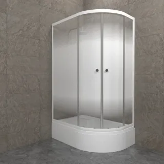 Душевая кабина Triton Коралл-Лайт Щ0000068951 левая 120x80 см профиль белый стекло градиент