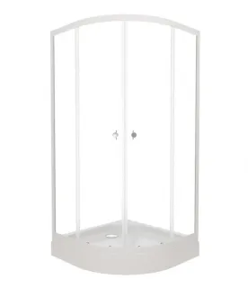 Душевой уголок Triton Ультра Щ0000061806 90x90 см профиль белый стекло прозрачное
