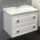 Comforty Тумба-умывальник "Феррара-80" белая с раковиной 50180