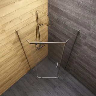 Душевой уголок Triton Дека Щ0000056789 100x100 см профиль хром стекло прозрачное