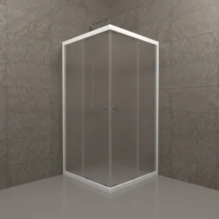 Душевой уголок Triton Вельвет Щ0000063060 90x90 см профиль белый стекло матовое