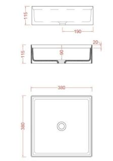 Раковина ArtCeram 	Scalino SCL001 15 00 grigio oliva 38 см