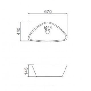 Накладная раковина Gappo GT503 67 см белый
