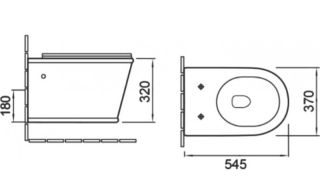 Унитаз подвесной SantiLine SL-5009 безободковый белый