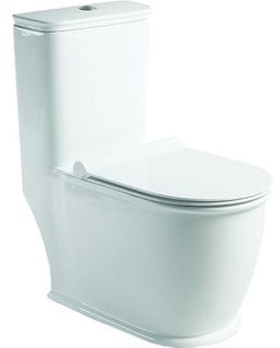 Унитаз-моноблок SantiLine SL-5019 безободковый белый