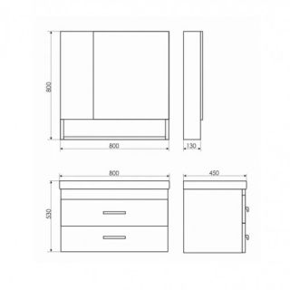 COMFORTY Тумба-умывальник Никосия 80П  00-00008856