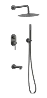 Душевая система Gid Edessa  L070GMVD3 вороненая сталь