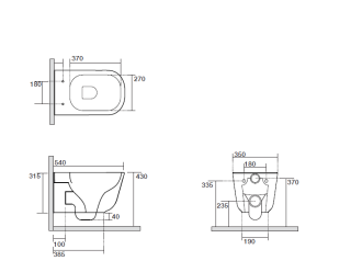 Унитаз Kerasan Tribeca 511431 подвесной черный без сиденья