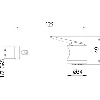 Гигиенический душ Bossini Paloma Flat B00462.030 хром