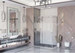 Боковая стенка Ambassador Benefit 110HX 110см хром/прозрачное