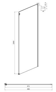 Душевой уголок Ambassador Benefit 19021202HB-90HB 130x90см чёрный/прозрачное