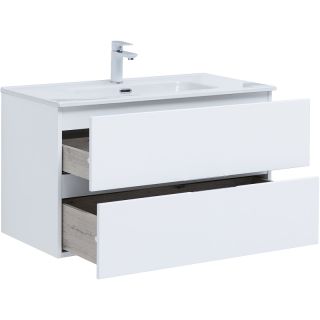 Тумба под раковину Aquanet Алвита New 303920 90 см белый матовый