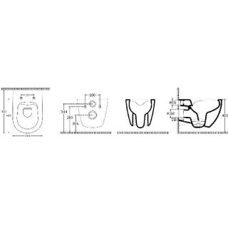 Подвесной унитаз Isvea Infinity 10NFS1005I-2R безободковый с функцией биде бордовый матовый