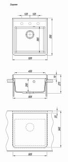 Кухонная мойка Florentina Сицилия грей