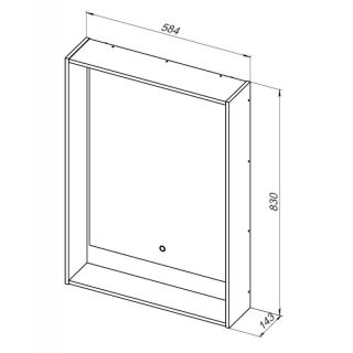 Зеркало с подсветкой Aquanet Милан 306380 60 см белый глянец