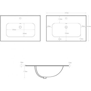 Раковина Aquanet Flat 330429 60 см белый матовый