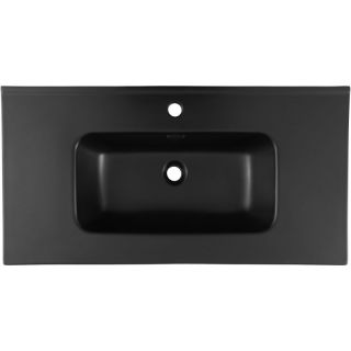 Раковина Aquanet Flat 329256 90 см чёрный матовый
