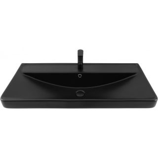 Раковина Aquanet Ирис 329251 100 см чёрный матовый