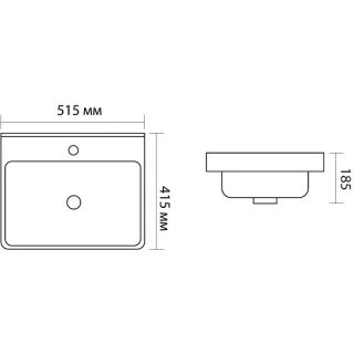 Раковина Aquanet Ирис 329246 50 см чёрный матовый