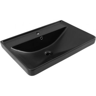 Раковина Aquanet Ирис 329248 70 см чёрный матовый