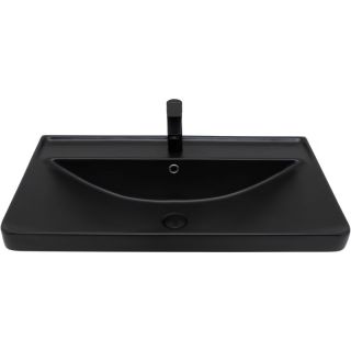 Раковина Aquanet Ирис 329249 80 см чёрный матовый