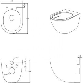 Унитаз подвесной Aquanet EcoVortex Tornado 348039 белый