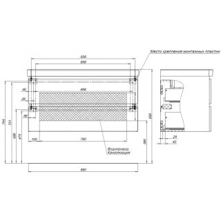 Тумба под раковину Aquanet Вега 2.0 337951 100 см чёрный