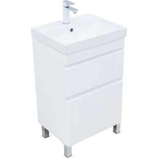 Тумба под раковину Aquanet Слим 346041 50 см белый сатин