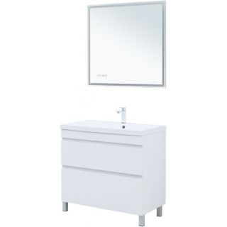 Тумба под раковину Aquanet Нота New 344147 90 см белый глянец