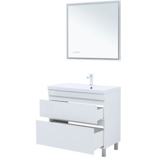 Тумба под раковину Aquanet Нота New 344147 90 см белый глянец