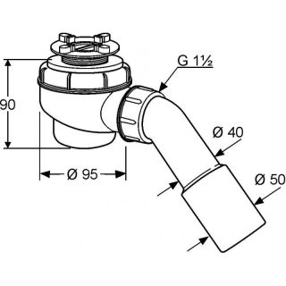 Сифон для поддона Kludi Tasso 2152000-00